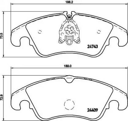 Тормозные колодки P85098 BREMBO