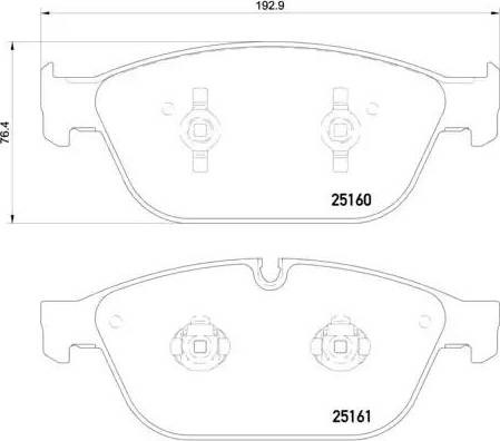 Колодки тормозные передние дисковые P85128 BREMBO