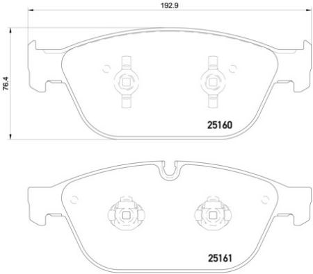 BREMBO P85128 Передние тормозные колодки в наличии Кривой Рог