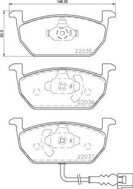Колодки тормозные передние дисковые P85137 BREMBO