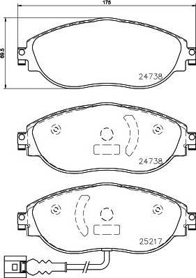 Колодки тормозные дисковые комплект P85144X BREMBO