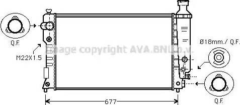 Радиатор водяной PEA2125 AVA