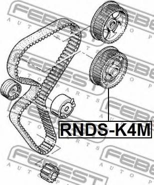 Звездочка шестерня распредвала двигателя выпускного RNDSK4M FEBEST