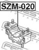 Подушка двигателя SZM020 FEBEST