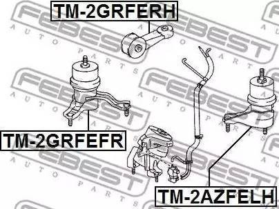 Правая опора двигателя TM2GRFEFR FEBEST