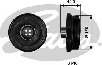 Шкив коленвала TVD1136 GATES