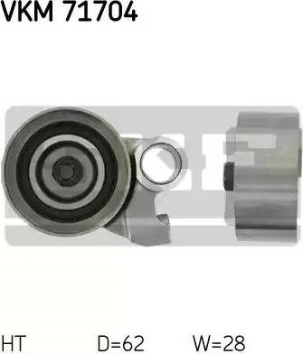 Ролик натяжителя ремня газораспределения VKM71704 SKF