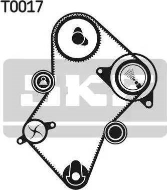 Роликовий модуль натягувача ременя (ролик, ремінь, помпа) VKMA 03244