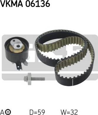 Комплект ремня ГРМ VKMA06136 SKF