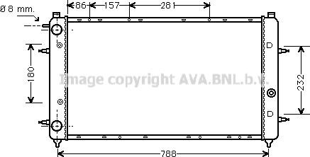 Радиатор водяной VNA2114 AVA