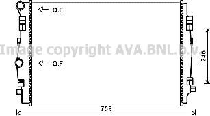 Радиатор системы охлаждения двигателя VNA2344 AVA