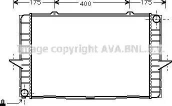 Радиатор охлаждения двигателя VO2063 AVA