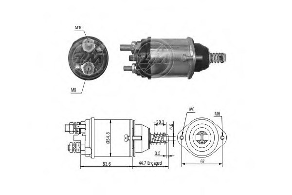 Реле стартера ZM616 ZM