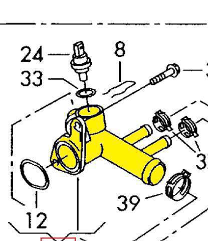 Фланец системы охлаждения P0862 ACS