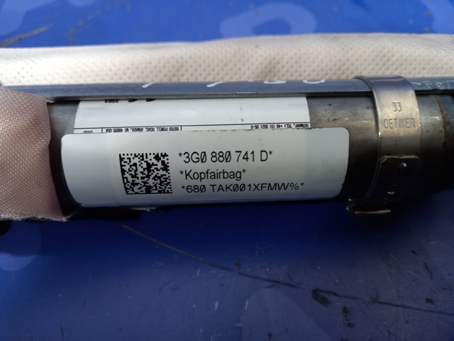 VAG 3G0880741F Подушка безопасности (AIRBAG) шторка боковая левая в наличии Днепр