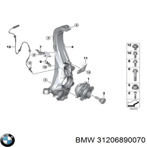 Ступицы передних колес 31206890070 BMW
