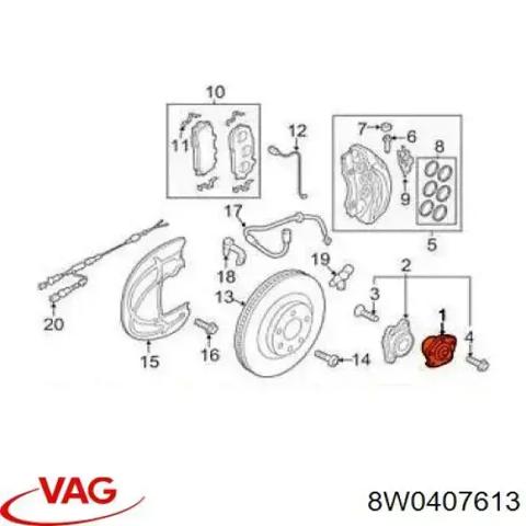Ступица (передняя) 8W0407613 VAG