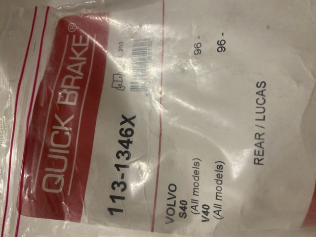 Ремкомплект заднего суппорта 1131346X QUICK BRAKE