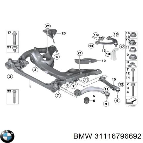 Передняя балка 31116796692 BMW