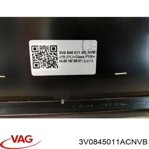 Окно ветровое 3V0845011ACNVB VAG