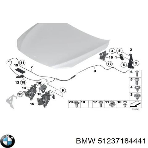 Замок капота, левый 51237184441 BMW
