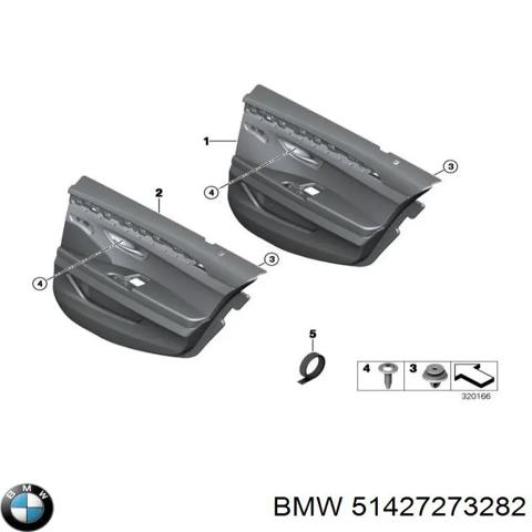 Карта двери правой задней 51427273282 BMW