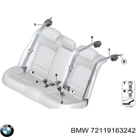 Ремень безопасности задний 72119163242 BMW