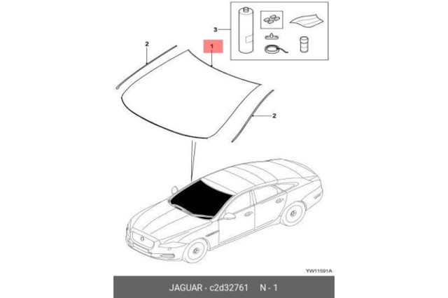 Автомобильные стекла C2D32761 JAGUAR