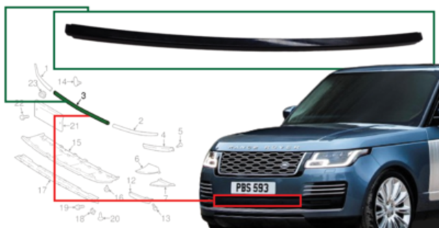 LAND ROVER LR098541 Молдинг бампера переднего левый в наличии Днепр