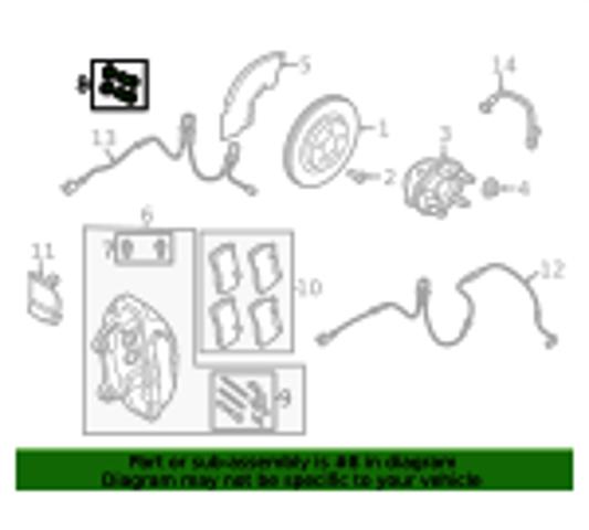 Ремкомплект тормозной системы LR110135 LAND ROVER