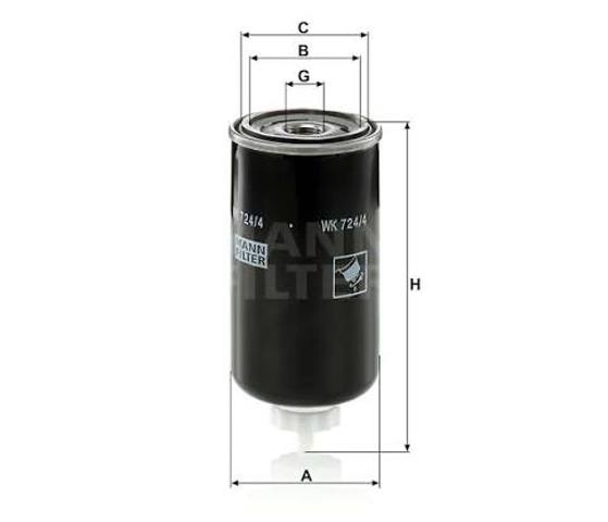 Фильтр-отстойник топлива грубой очистки WK7244 MANN