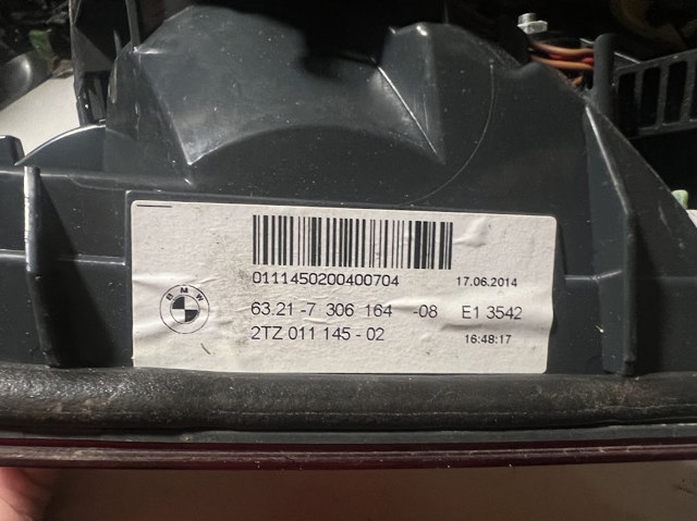 BMW 63217306164 Фонарь задний правый внутренний в наличии Хмельницкий
