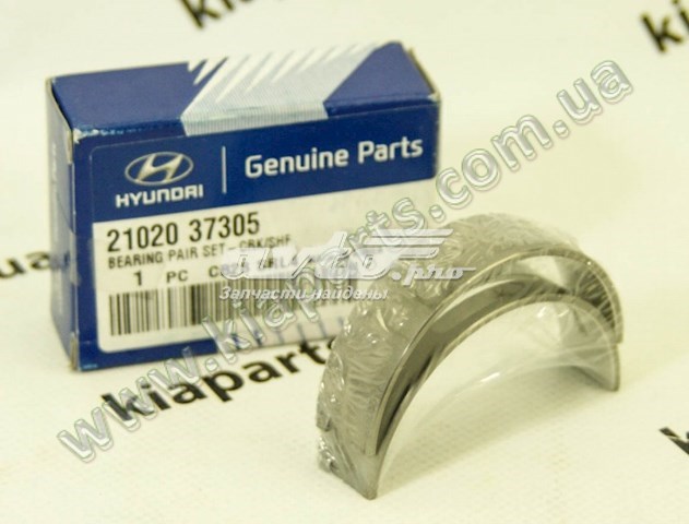 Вкладыши коленвала, коренные, комплект, стандарт (STD) 2102037305 HYUNDAI