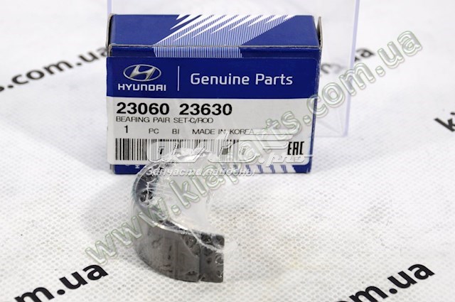 Шатунные вкладыши коленвала 2306023630 HYUNDAI