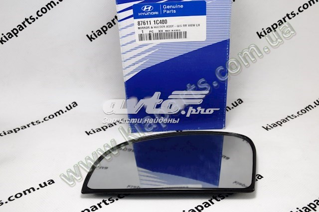 Зеркальный элемент левый 876111C400 HYUNDAI
