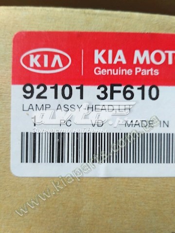 Блок фара левая 921013F610 HYUNDAI