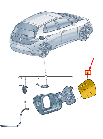 Лючок топливного бака 10A809909 VAG