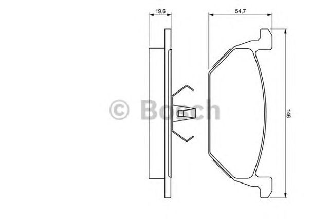 BOSCH 0986424364 Колодки тормозные передние дисковые в наличии Полтава