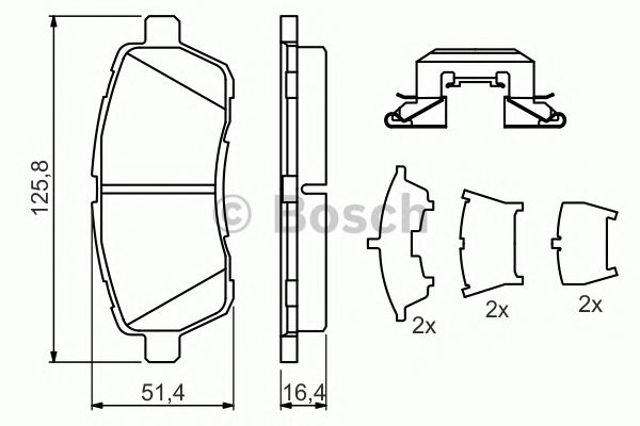 BOSCH 0986494652 Передние тормозные колодки в наличии Днепр