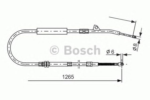 Трос ручного тормоза задний 1987477533 BOSCH