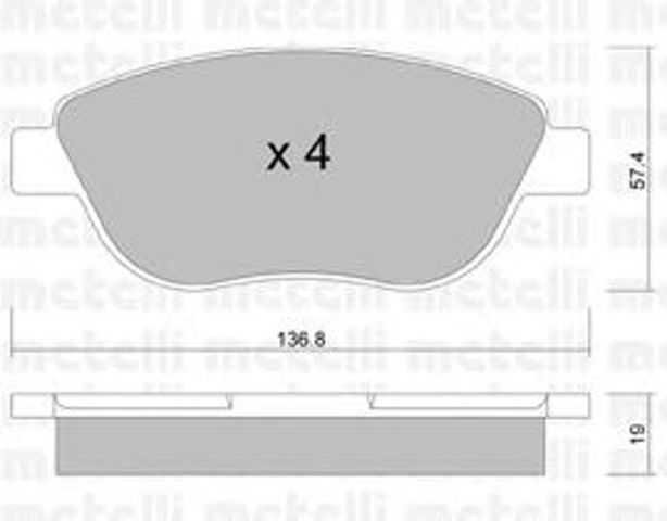 Колодки передние 2203221 METELLI