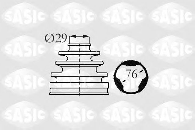 Пыльник ШРУСа передней полуоси внутренний 2873883 SASIC