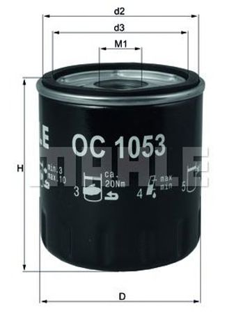 MAHLE OC1053 Масляный фильтр в наличии Чернигов