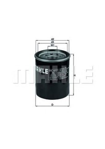 MAHLE OC617 Масляный фильтр в наличии Ирпень