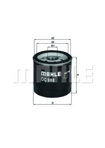 MAHLE OC988 Фильтр масляный в наличии Одесса