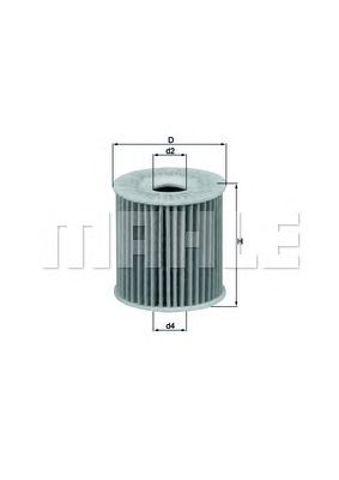 Фильтр масла OX346D MAHLE