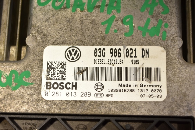 VAG 03G906021DN Модуль управления (ЭБУ) двигателем в наличии Львов