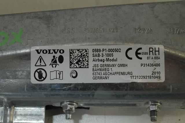 VOLVO 31436486 Подушка безопасности (AIRBAG) спинки сиденья правого в наличии Днепр