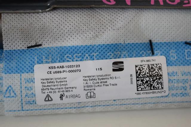 VAG 5F4880741 Подушка безопасности (AIRBAG) шторка боковая левая в наличии Чернигов