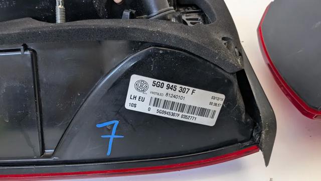 5G0945307F VAG Фонарь задний левый внутренний купить в Тернополь